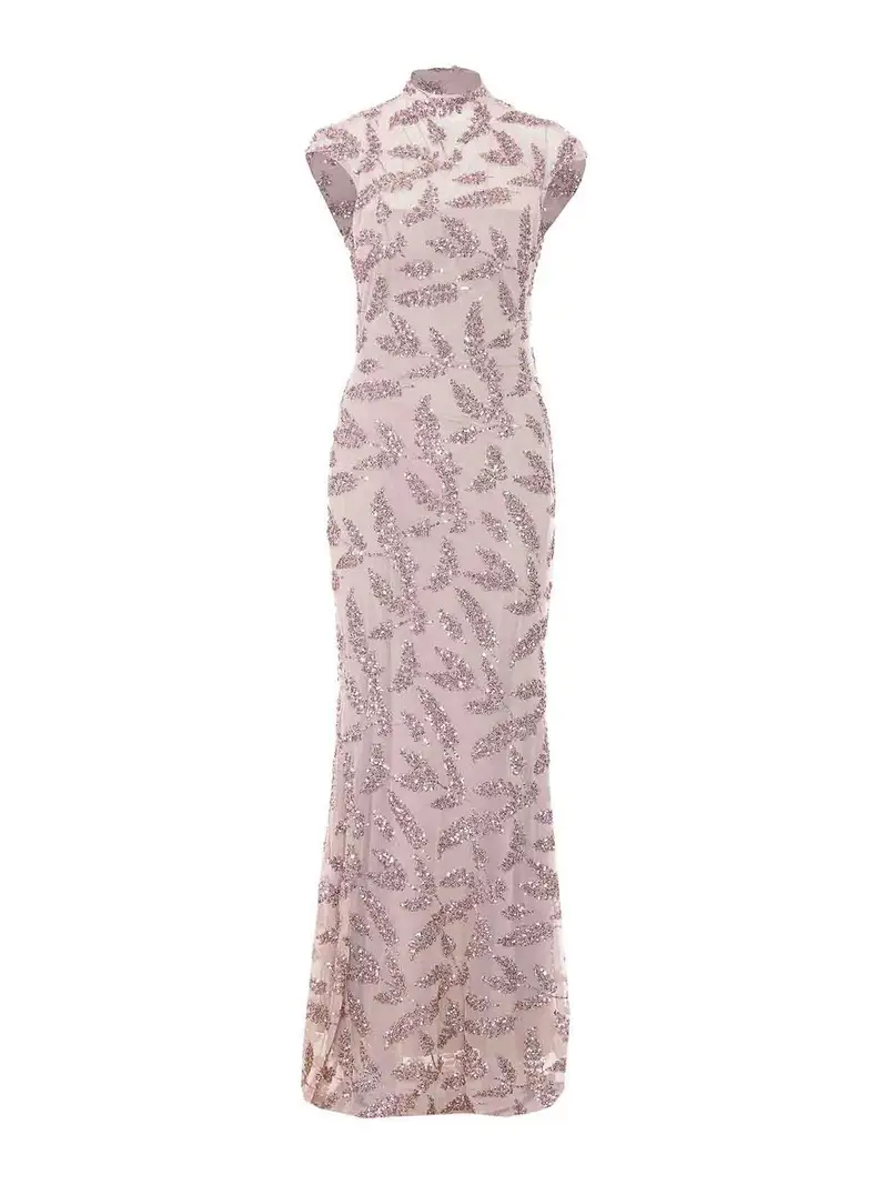 Vestito lungo Rose Fatal Uma Color Carne E Neutri