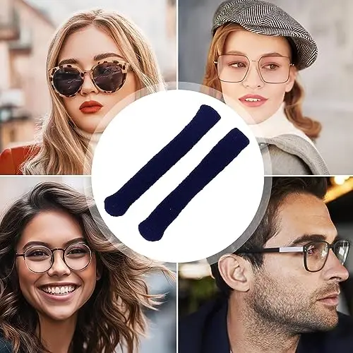 Anloximt Cuscinetti Auricolari per Occhiali, Cuscinetti Auricolari per Occhiali da Maglia, Occhiali Antiscivolo miniatura 3