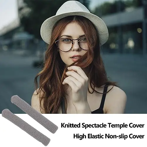 Anloximt Cuscinetti Auricolari per Occhiali | Cuscinetti per Manicotti per Occhiali da Lavoro Maglia | Cuscini per miniatura 3