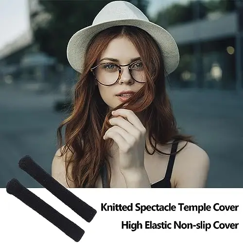 Anloximt Cuscinetti per Occhiali per Orecchie, Cuscinetti per Occhiali Morbidi - Manicotti per aste per Occhiali miniatura 3