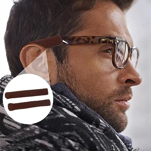 Anloximt Cuscinetto per Occhiali, Cuscinetti per Occhiali Morbidi, Occhiali Antiscivolo Cuscinetti per Occhiali con miniatura 2