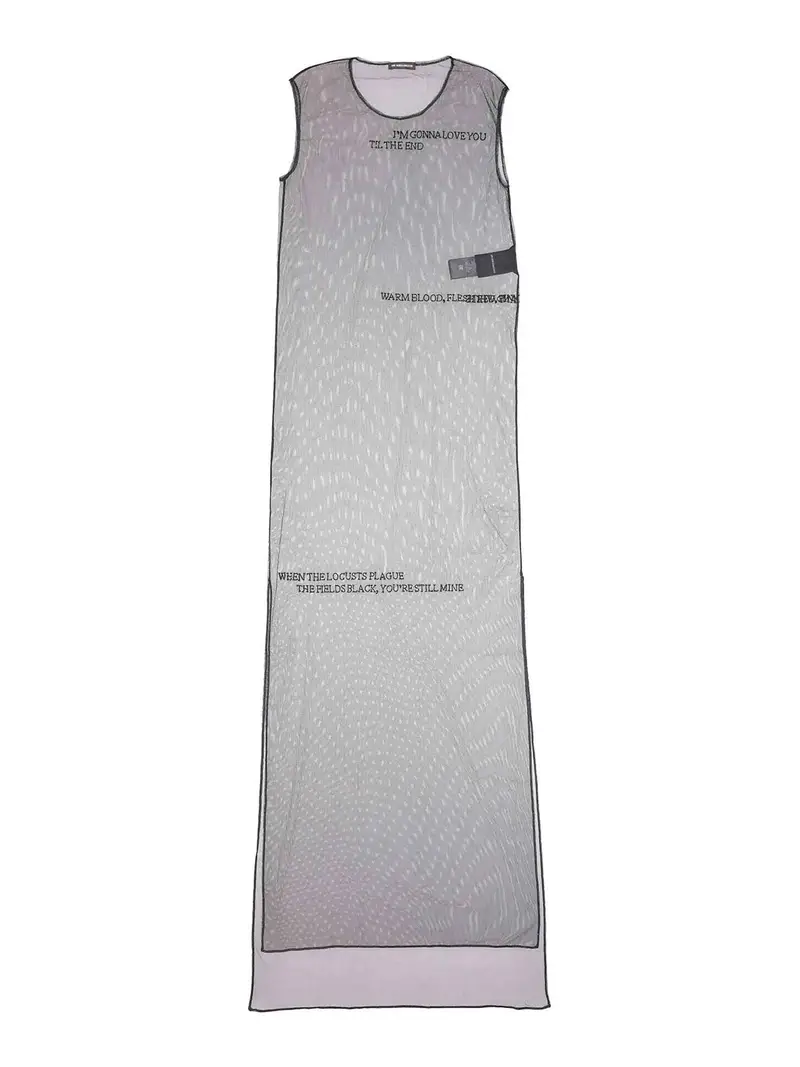 Abito di tulle senza maniche seda con perle Nero