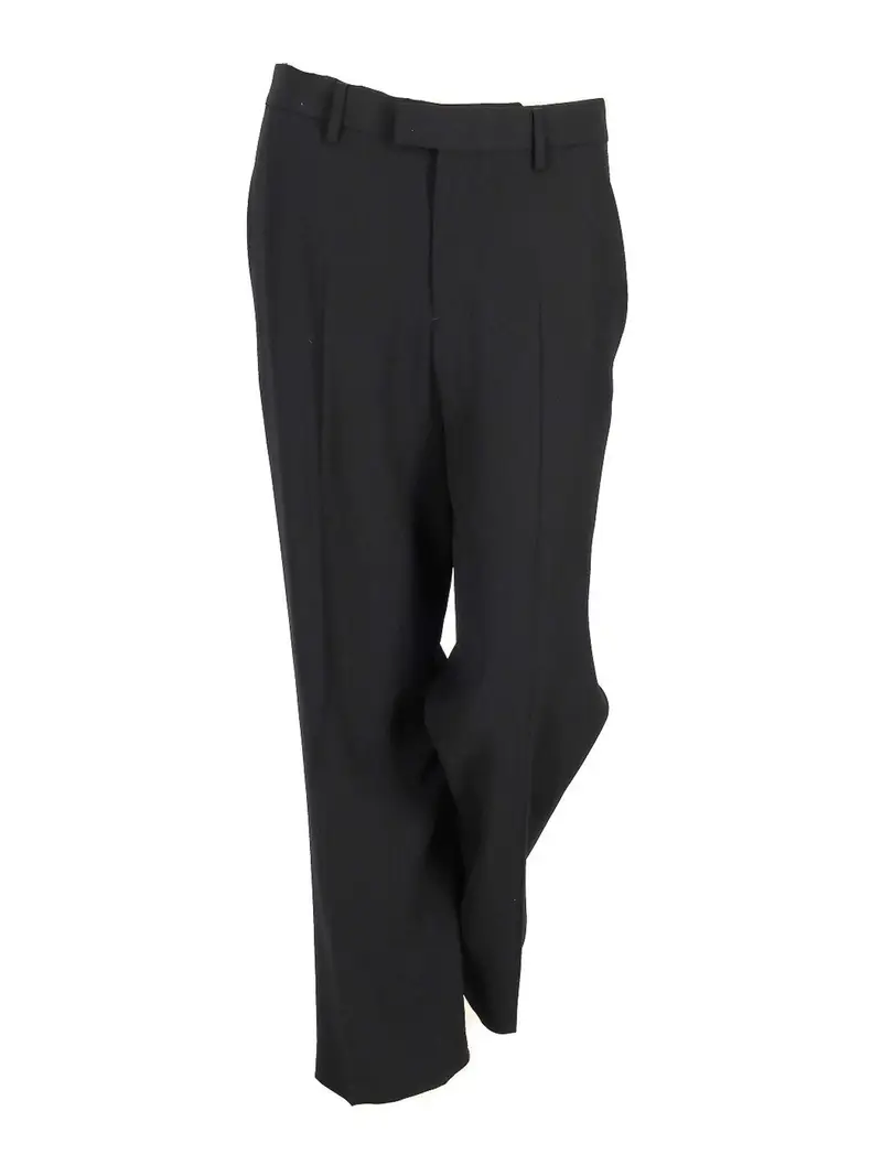 Pantaloni slim in viscosa twil Nero
