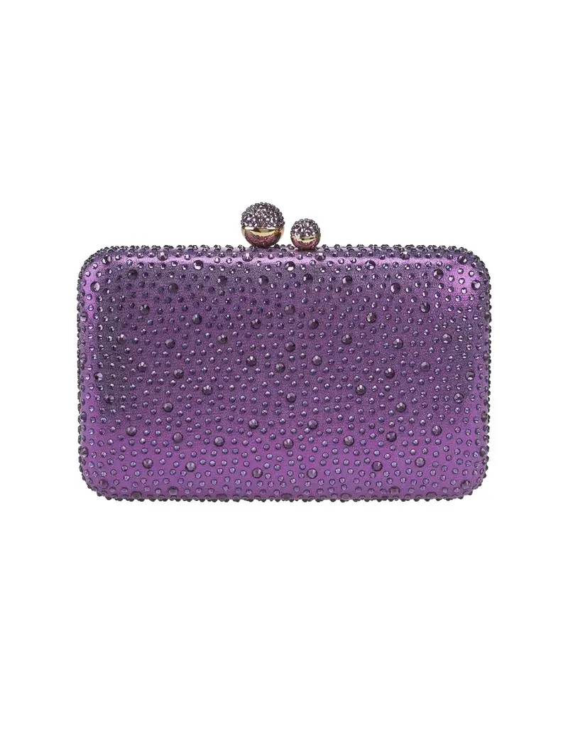 Anna Cecere Borse donna in strass viola con tracolla Donna ACD046 AMETISTA