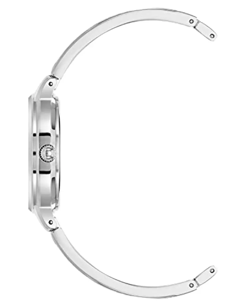 Anne Klein - Orologio da donna a bracciale rigido, con quadrante con vero diamante, Argento miniatura 2