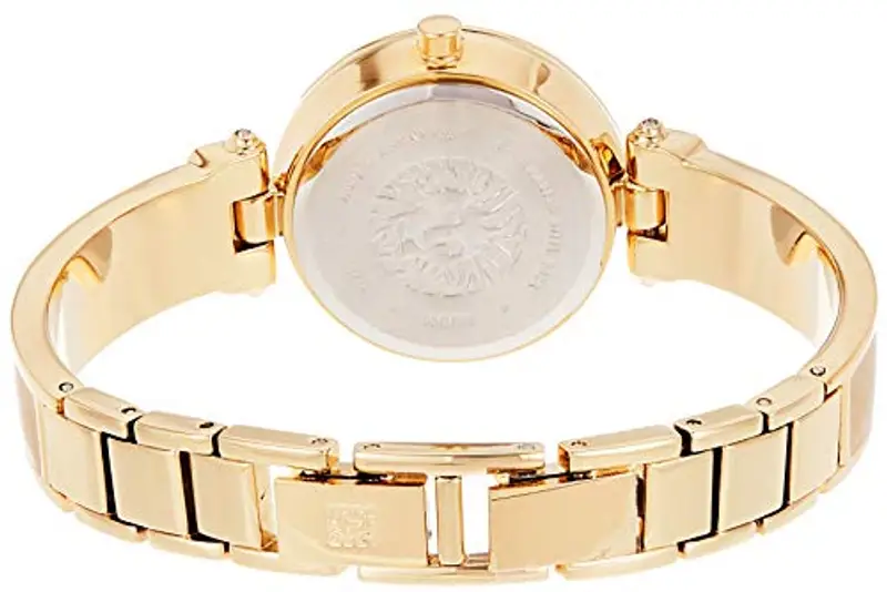 Anne Klein - Orologio da donna a bracciale rigido, con quadrante con vero diamante, Beige miniatura 2