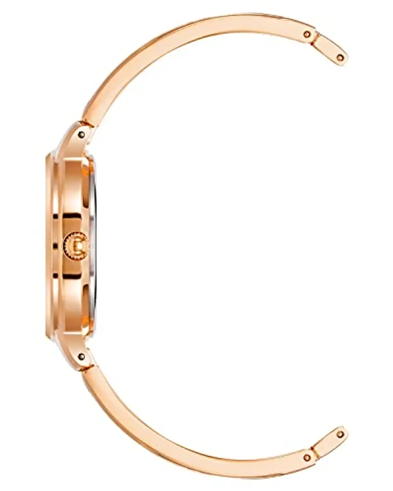Anne Klein - Orologio da donna a bracciale rigido, con quadrante con vero diamante, Oro Rosa/Verde miniatura 2