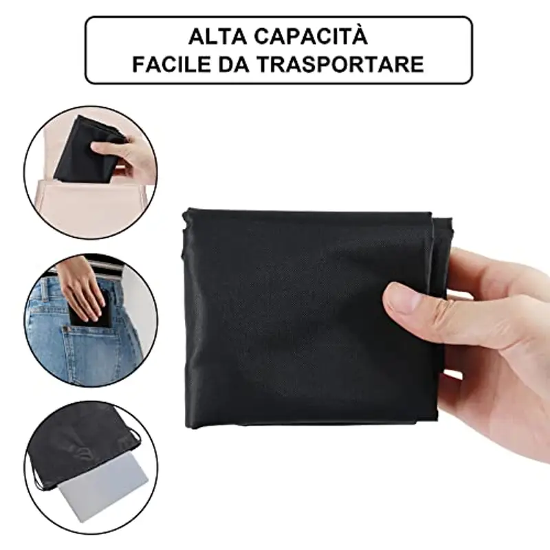 Annhao Gym Sack Sacca Sportiva Zainetto, 2 Pezzi Zaino Impermeabile Borsa Coulisse da Calcio per Scuola Scarpe Piscina Palestra Bambino escursionismo All'aperto Unisex - Adulto (Nero) miniatura 3