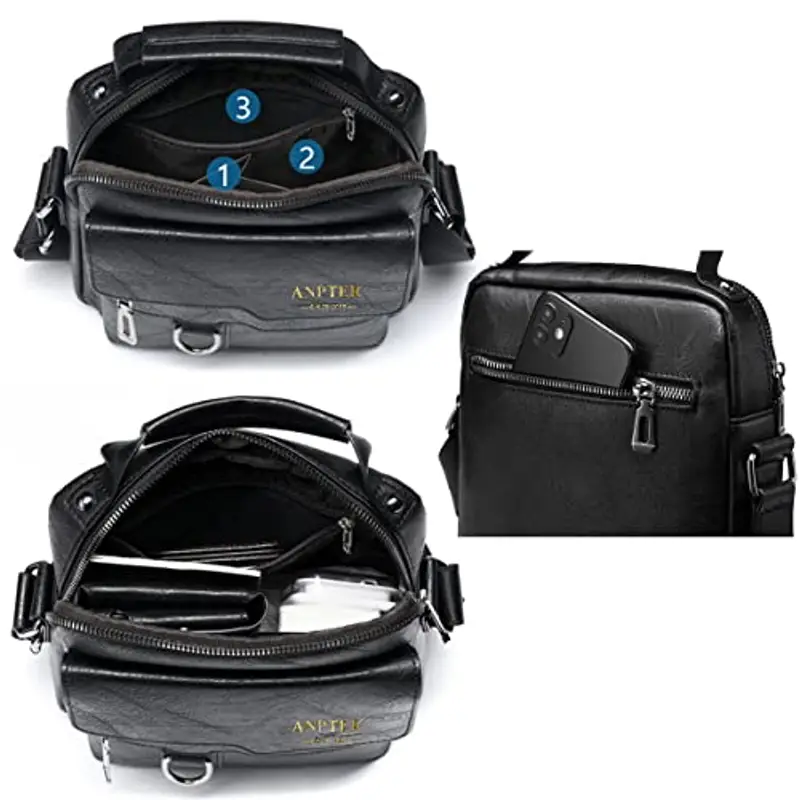 ANPTER Borsello Uomo Nero 1218768 miniatura 3