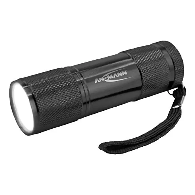 ANSMANN LED Torch Mini Torcia Action COB, Nero, Black, Larga