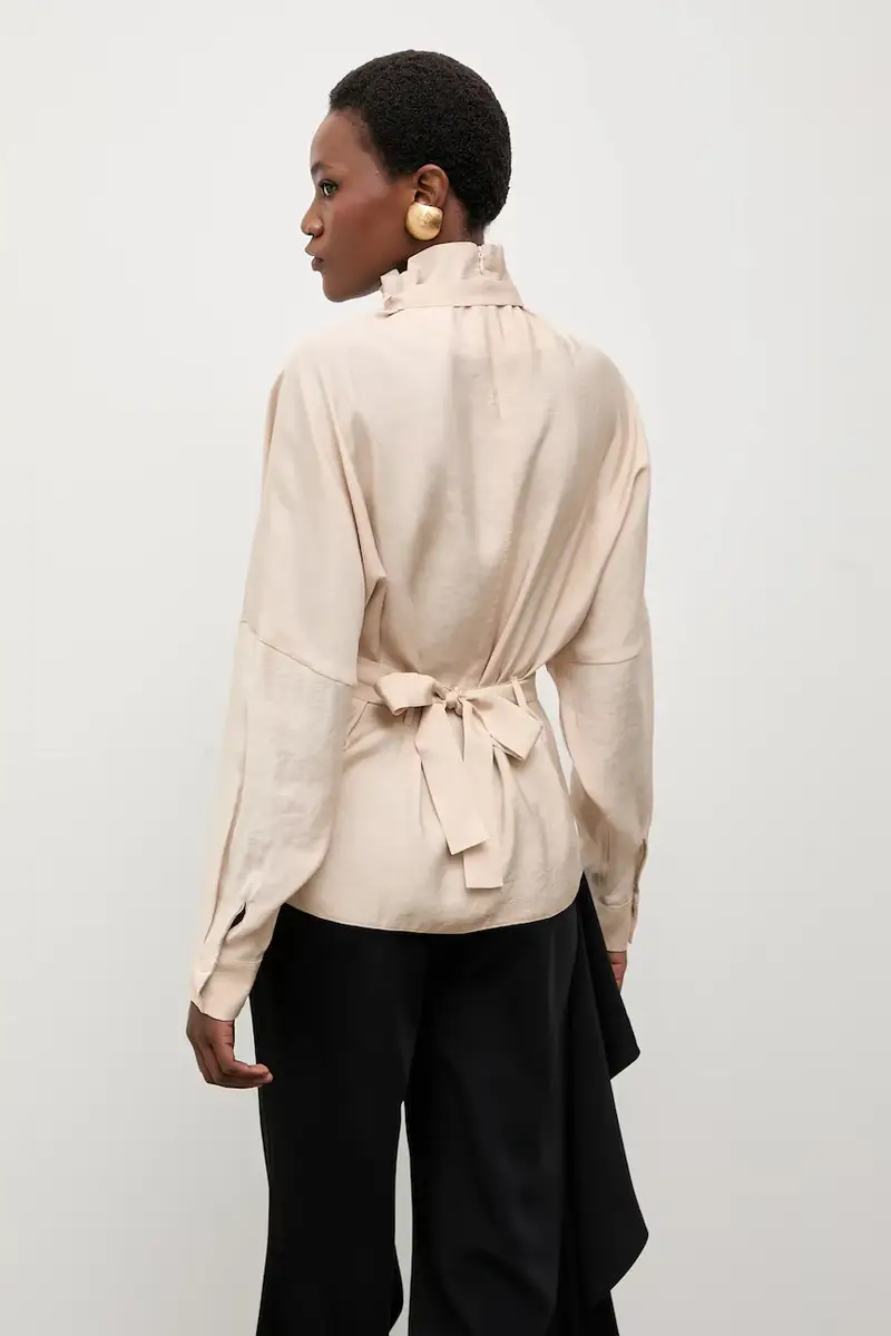 Bonded by Answear LAB & LOBOS camicetta Beige miniatura 3