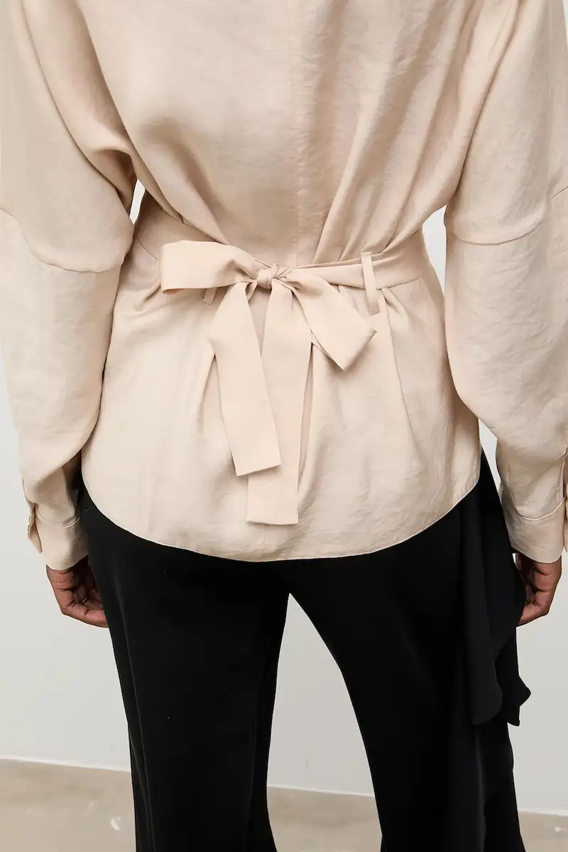 Bonded by Answear LAB & LOBOS camicetta Beige miniatura 4