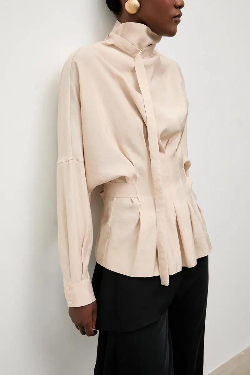 Bonded by Answear LAB & LOBOS camicetta Beige miniatura 5