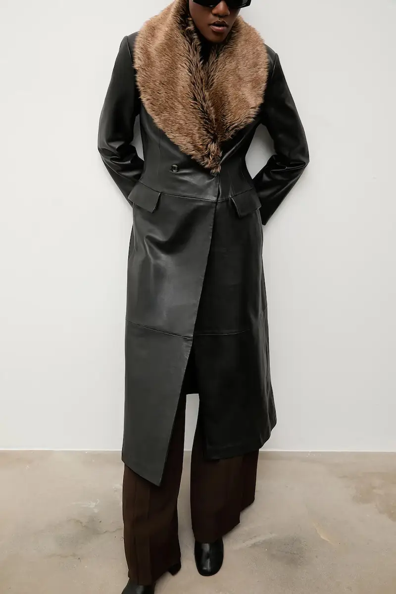 Bonded by Answear LAB & LOBOS cappotto in pelle Nero miniatura 2