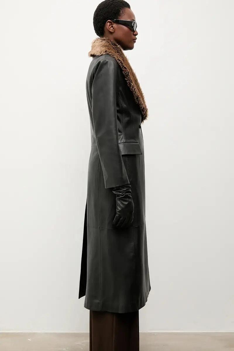 Bonded by Answear LAB & LOBOS cappotto in pelle Nero miniatura 4