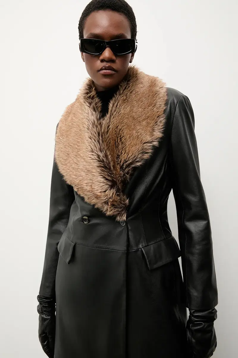 Bonded by Answear LAB & LOBOS cappotto in pelle Nero miniatura 5