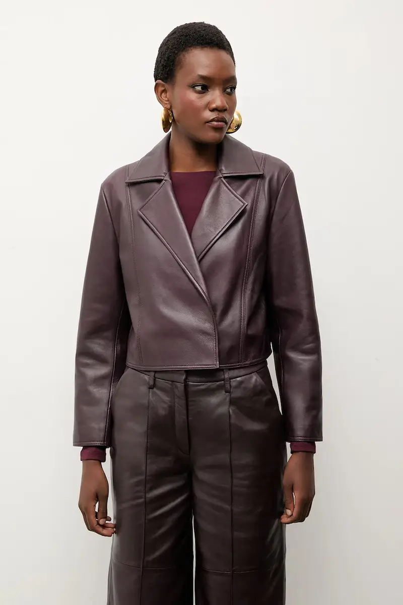 Bonded by Answear LAB & LOBOS giacca da motociclista Granata miniatura 2