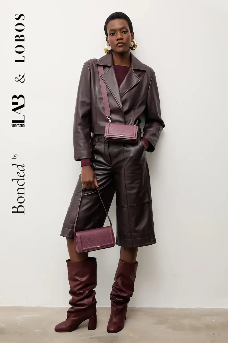 Bonded by Answear LAB & LOBOS giacca da motociclista Granata