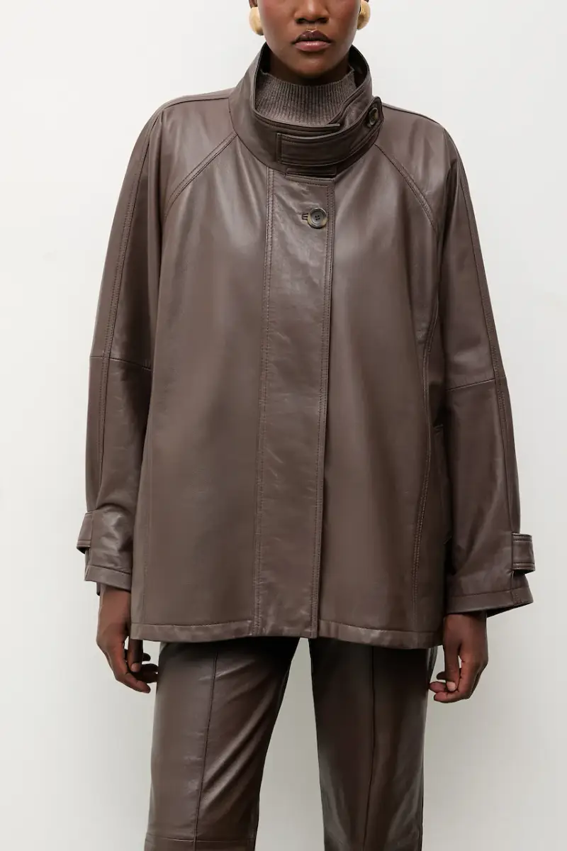 Bonded by Answear LAB & LOBOS giacca in pelle Marrone miniatura 4