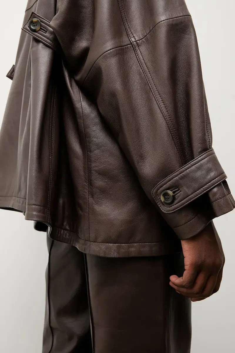 Bonded by Answear LAB & LOBOS giacca in pelle Marrone miniatura 5