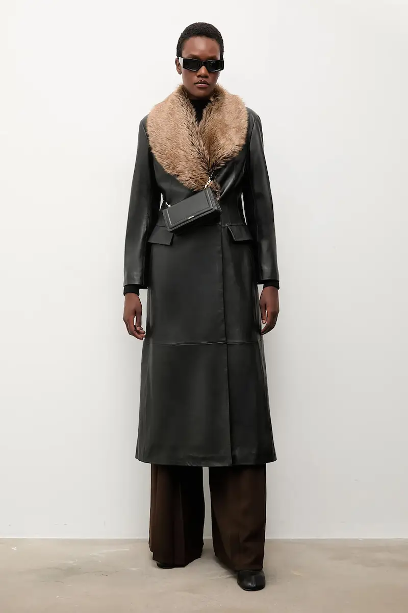 Bonded by Answear LAB & LOBOS pantaloni Marrone miniatura 2