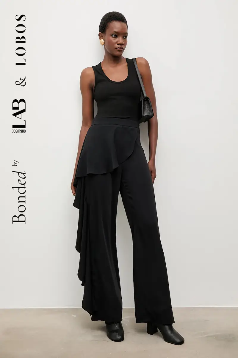 Bonded by Answear LAB & LOBOS pantaloni Nero