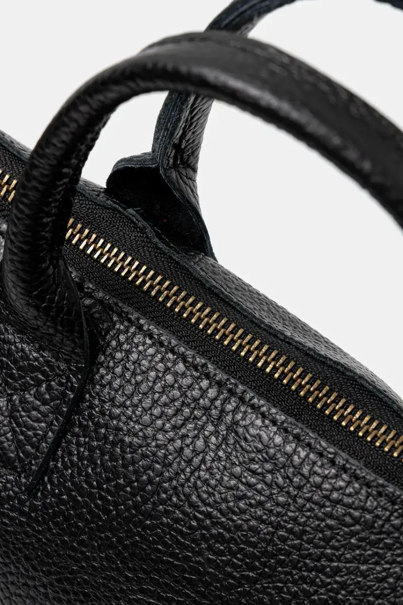 borsa custodia porta pc in pelle Nero miniatura 4