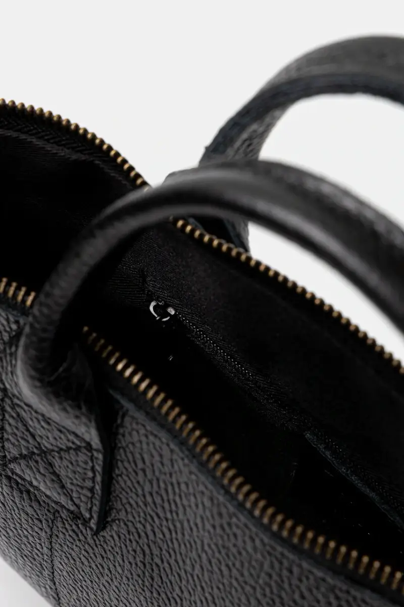 borsa custodia porta pc in pelle Nero miniatura 5