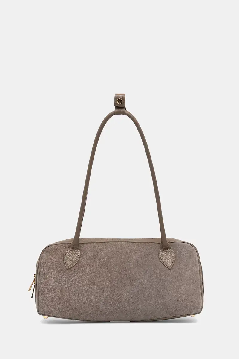 borsa in pelle scamosciata colore marrone