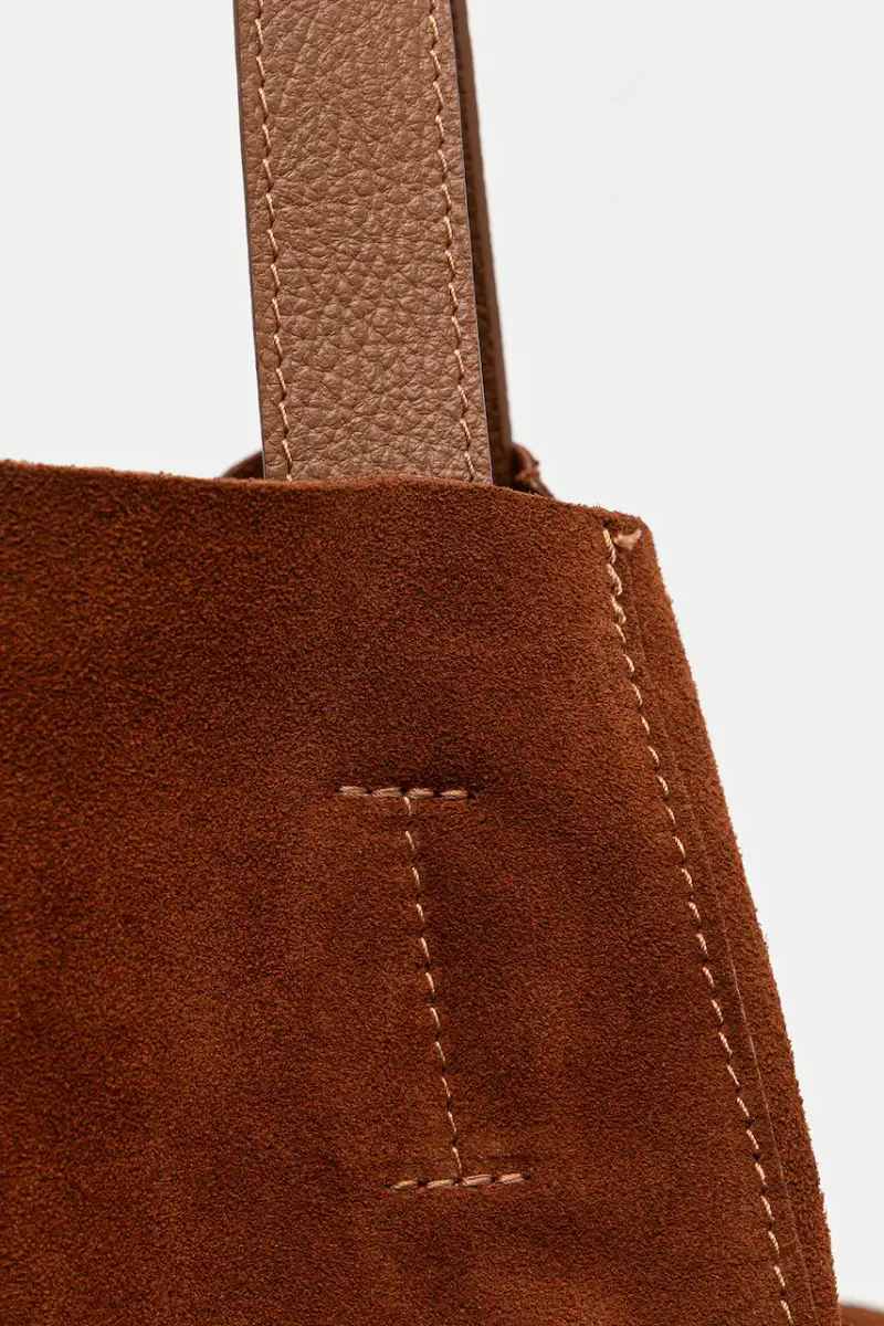 Answear Lab borsa in pelle scamosciata colore marrone miniatura 4