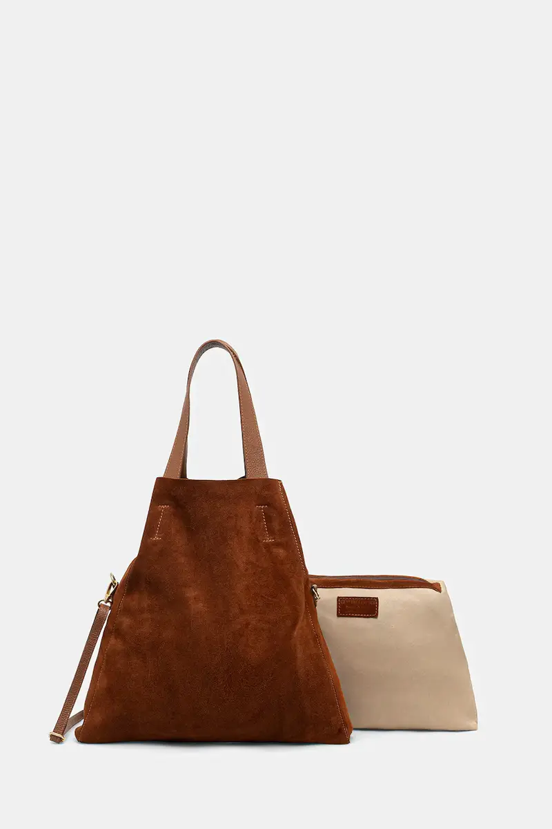 Answear Lab borsa in pelle scamosciata colore marrone