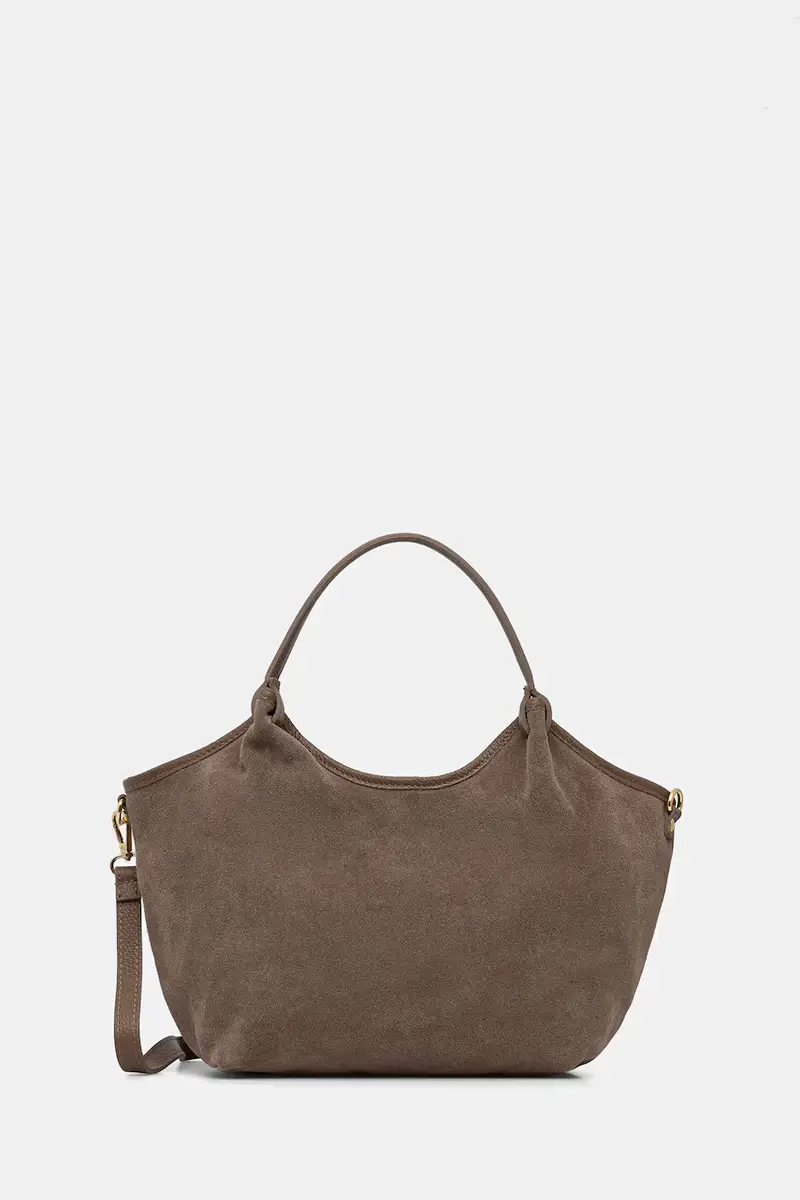 borsa in pelle scamosciata Marrone