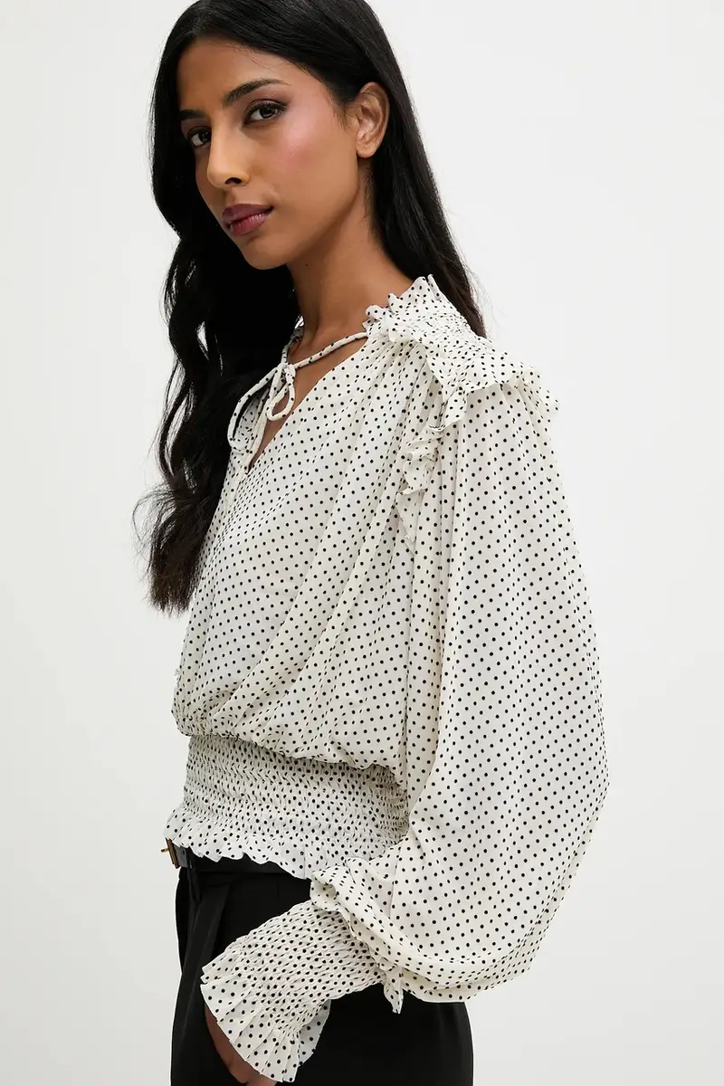 camicetta donna colore beige miniatura 5