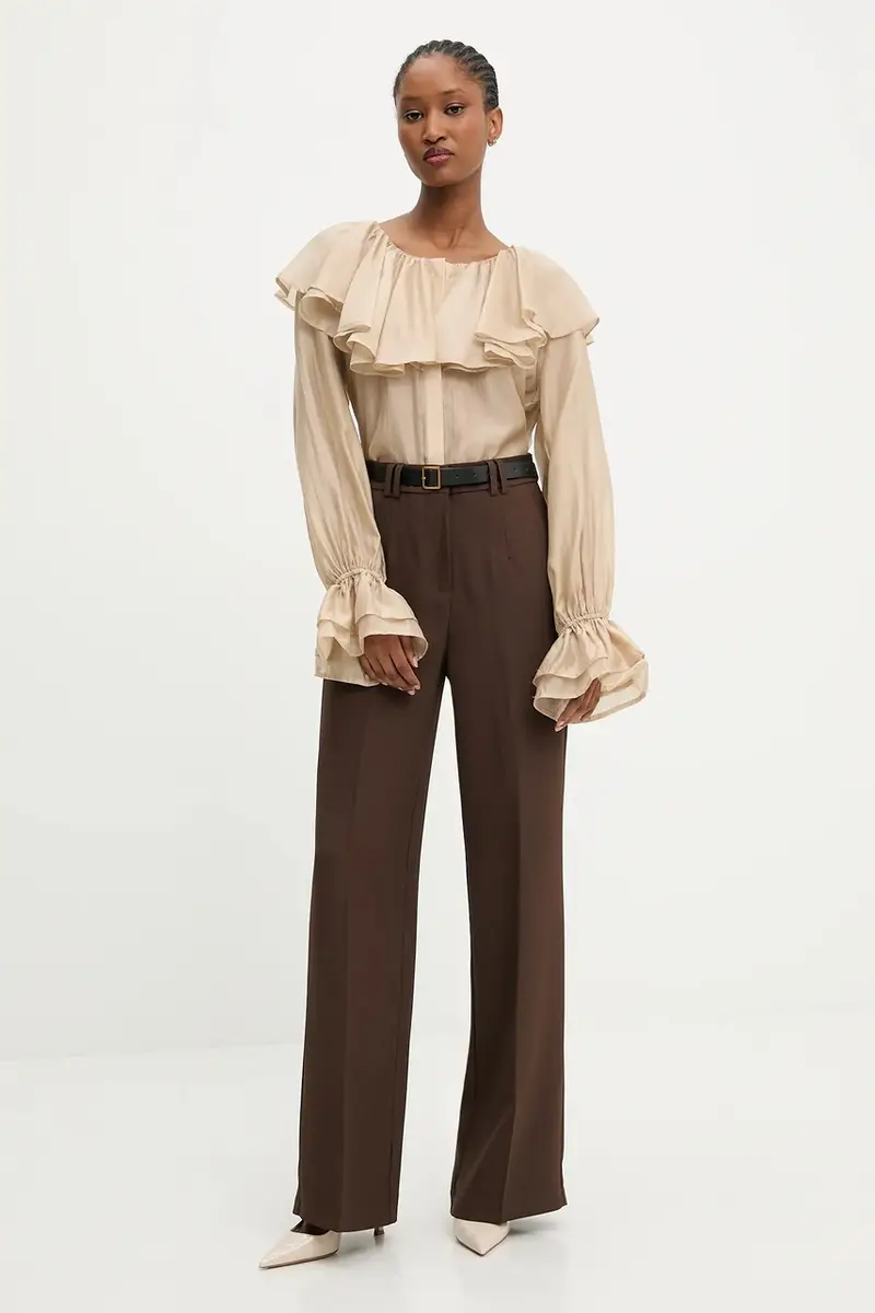 camicetta donna colore beige miniatura 2