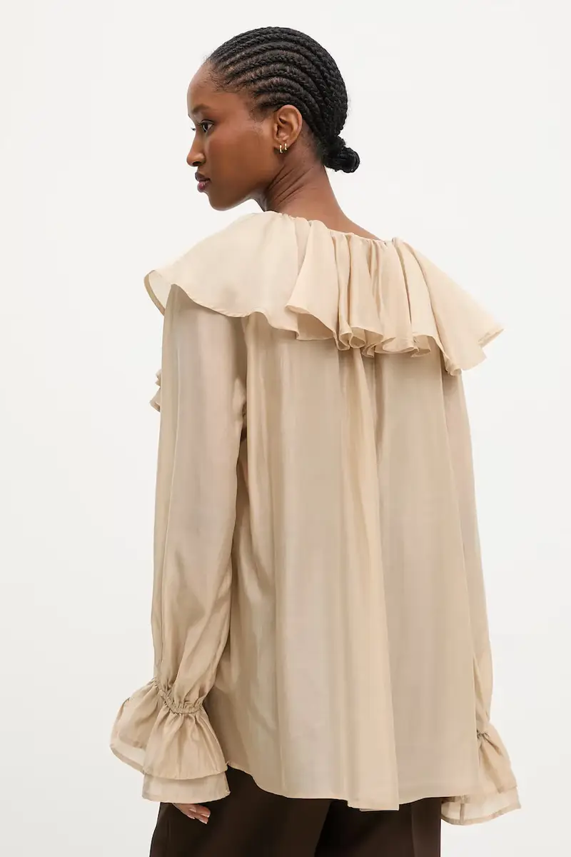 camicetta donna colore beige miniatura 3