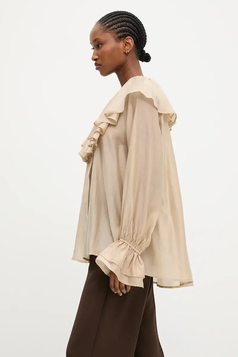 camicetta donna colore beige miniatura 4