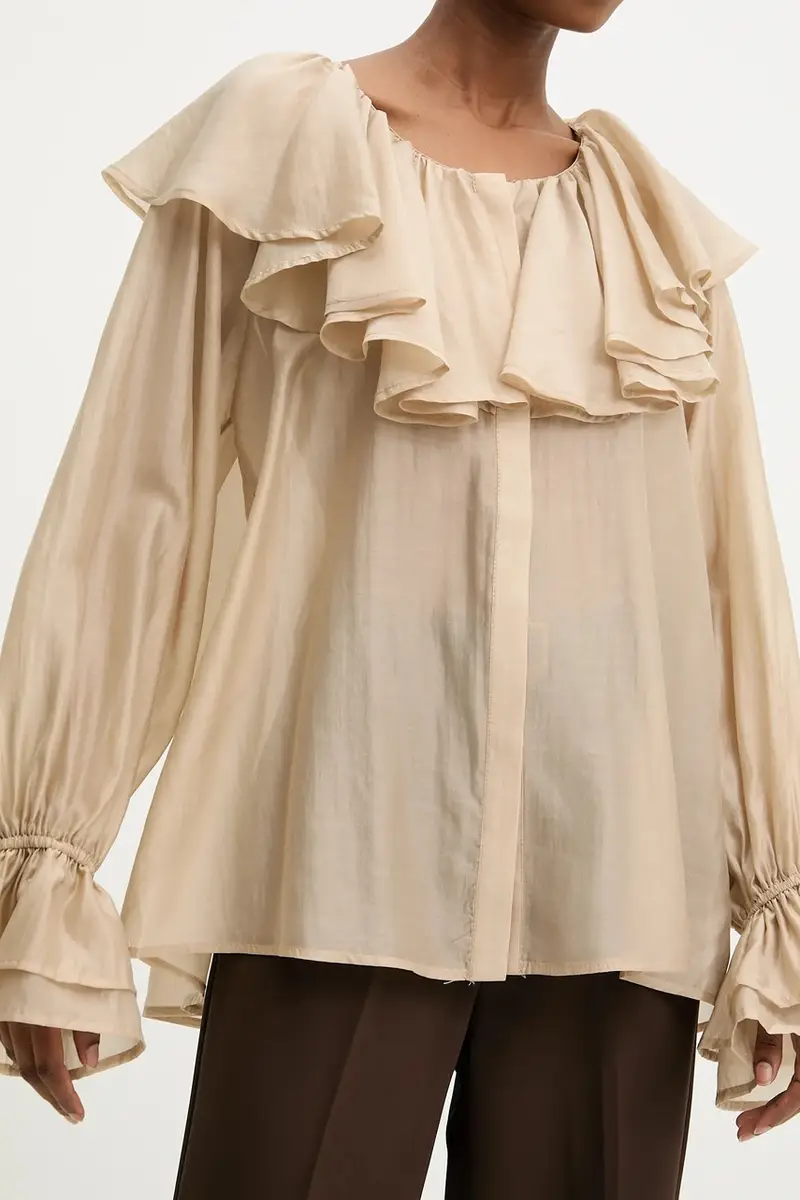 camicetta donna colore beige miniatura 5