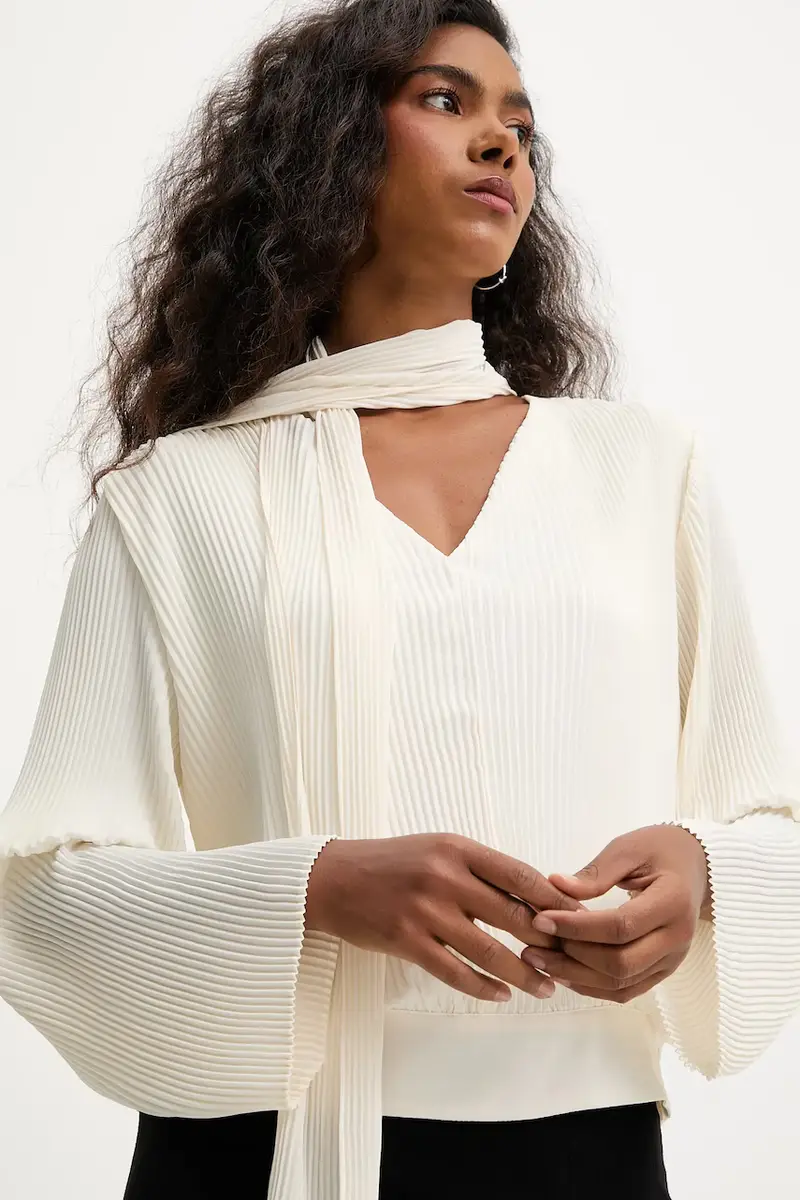 camicetta donna colore beige miniatura 4