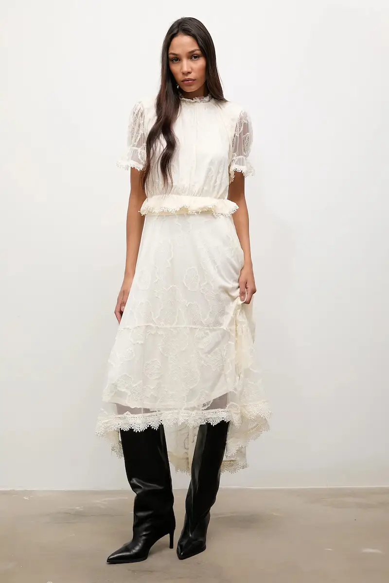 camicetta donna colore beige miniatura 2