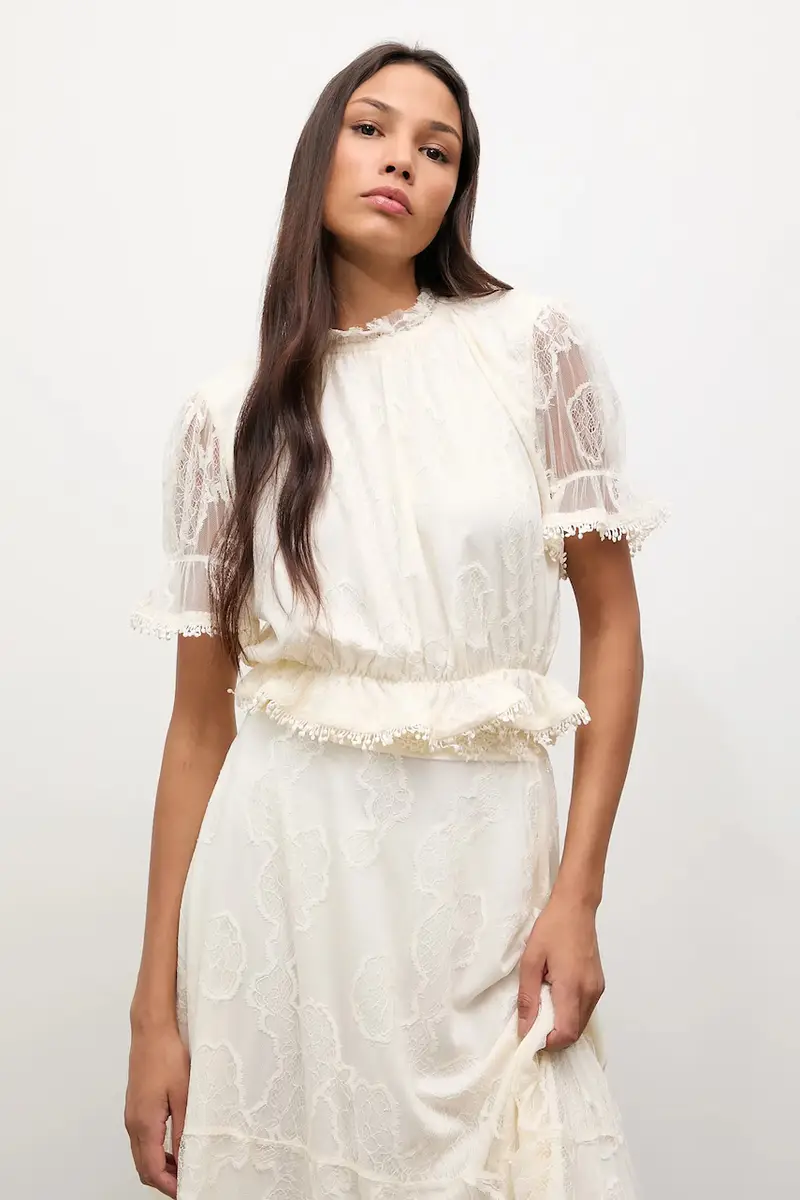 camicetta donna colore beige miniatura 4