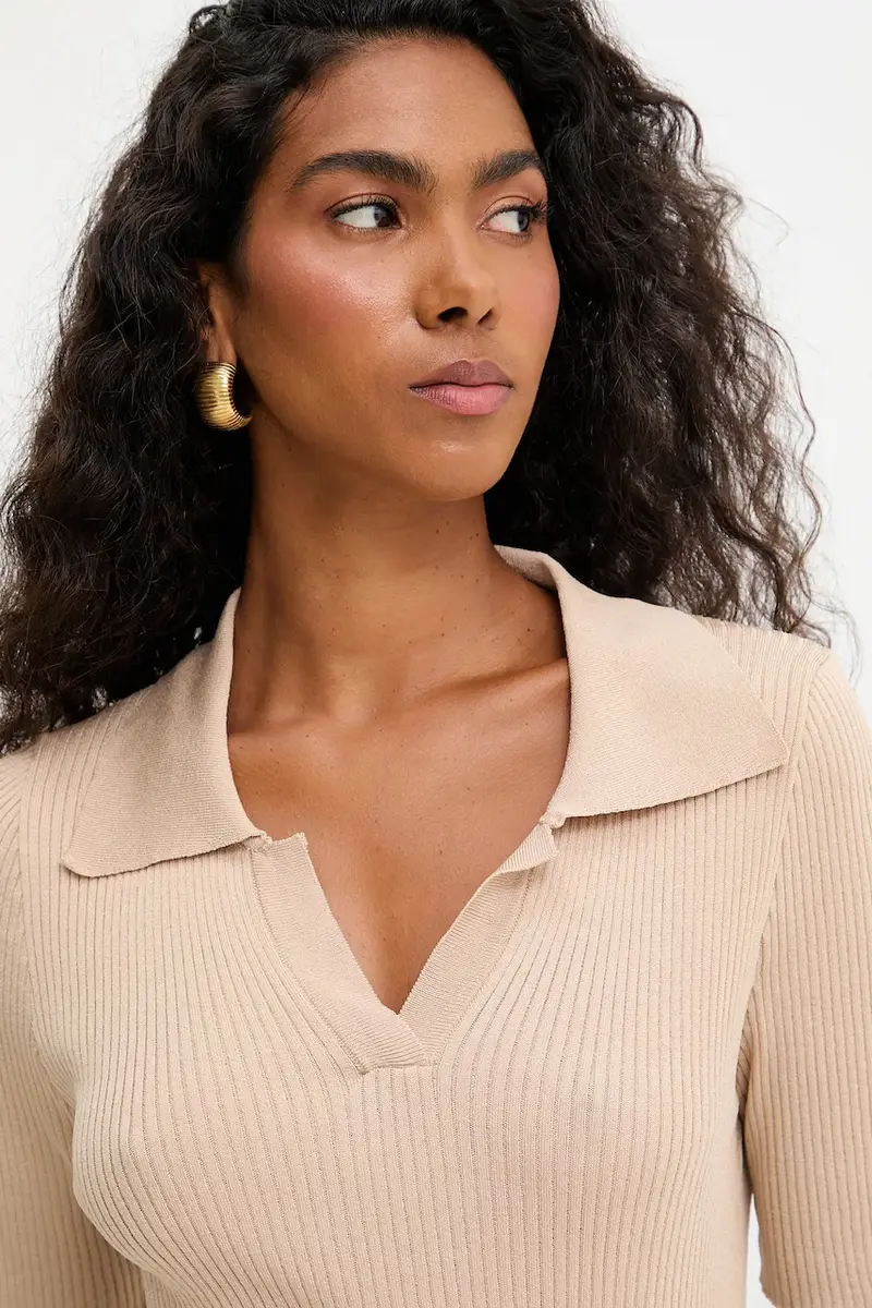 camicetta donna colore beige miniatura 4