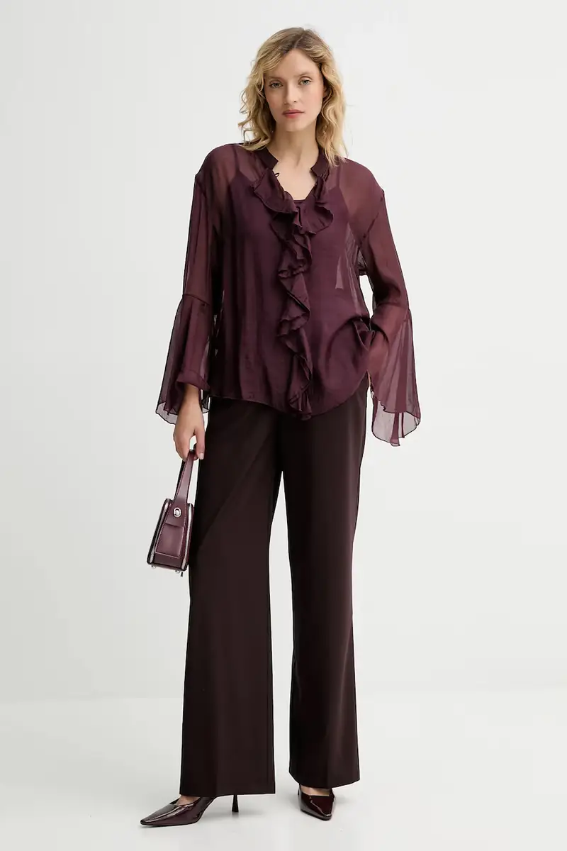 camicetta donna colore granata miniatura 2