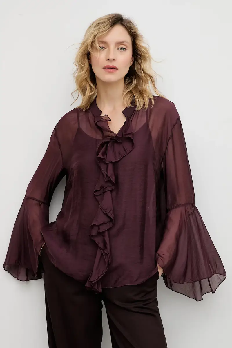 camicetta donna colore granata