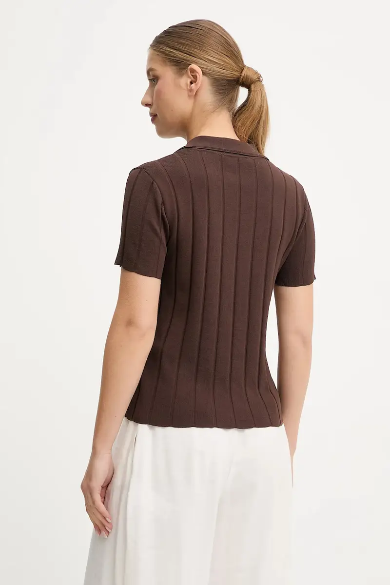 camicetta donna colore marrone miniatura 3