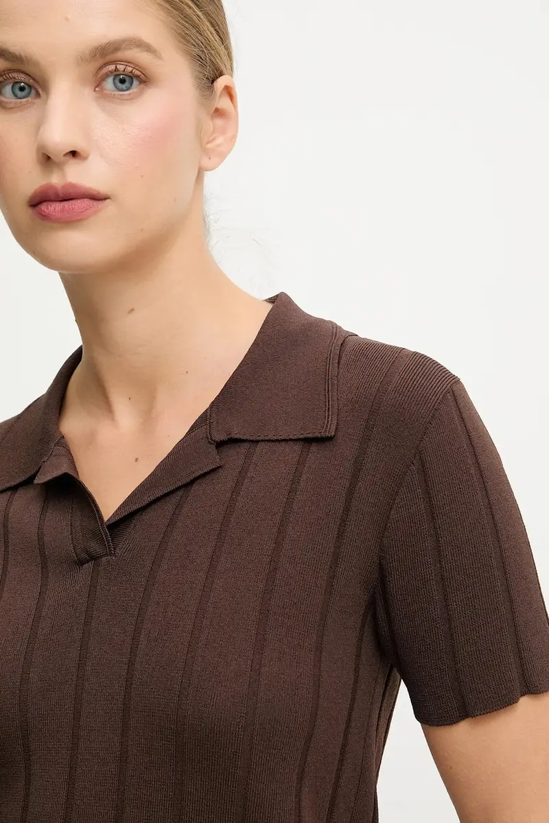 camicetta donna colore marrone miniatura 4