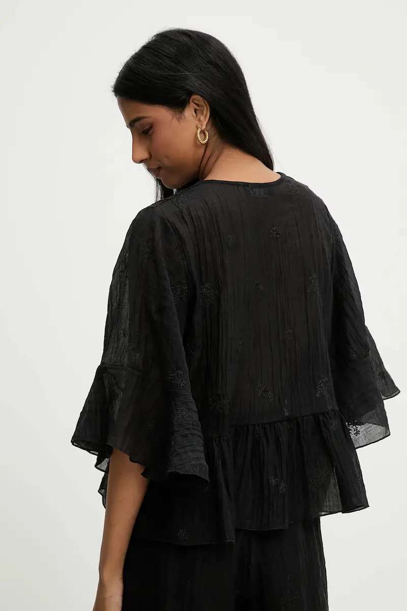 camicetta donna colore nero miniatura 3