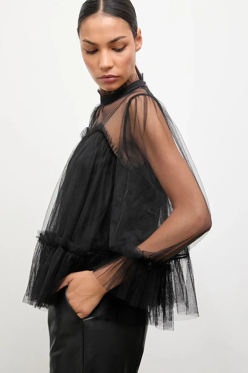 camicetta donna colore nero miniatura 4