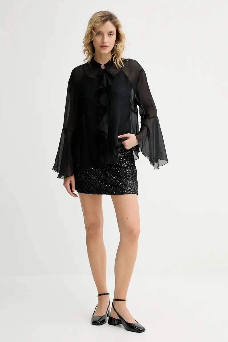 camicetta donna colore nero miniatura 2