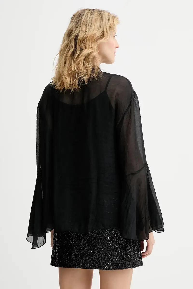 camicetta donna colore nero miniatura 3