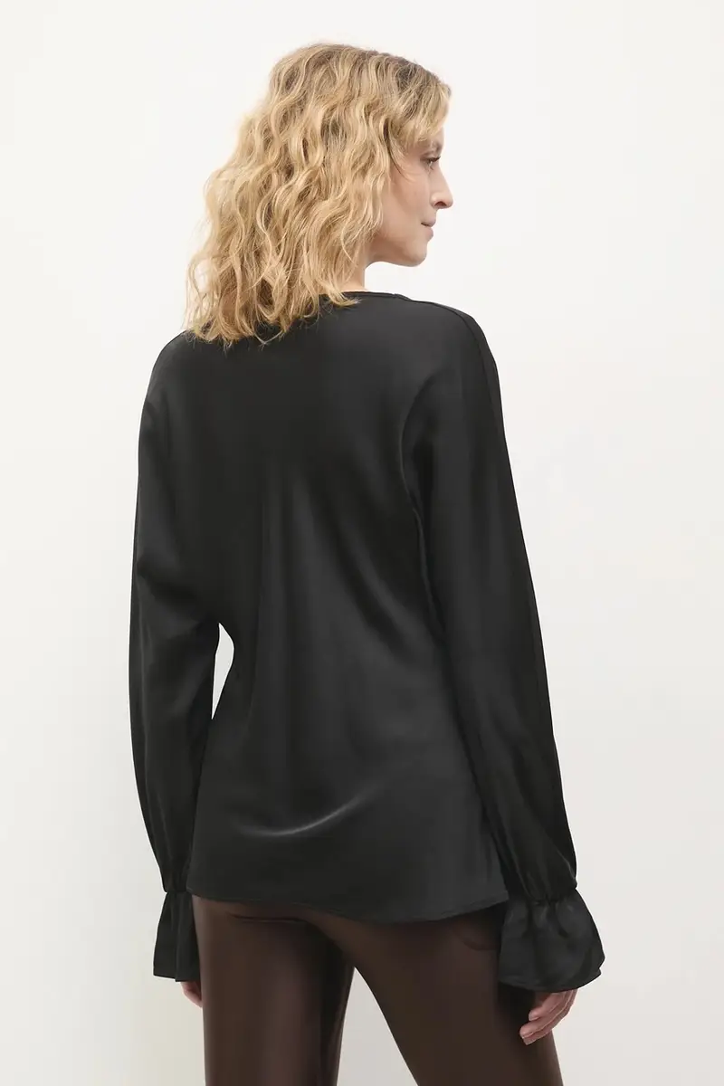 camicetta donna colore nero miniatura 3